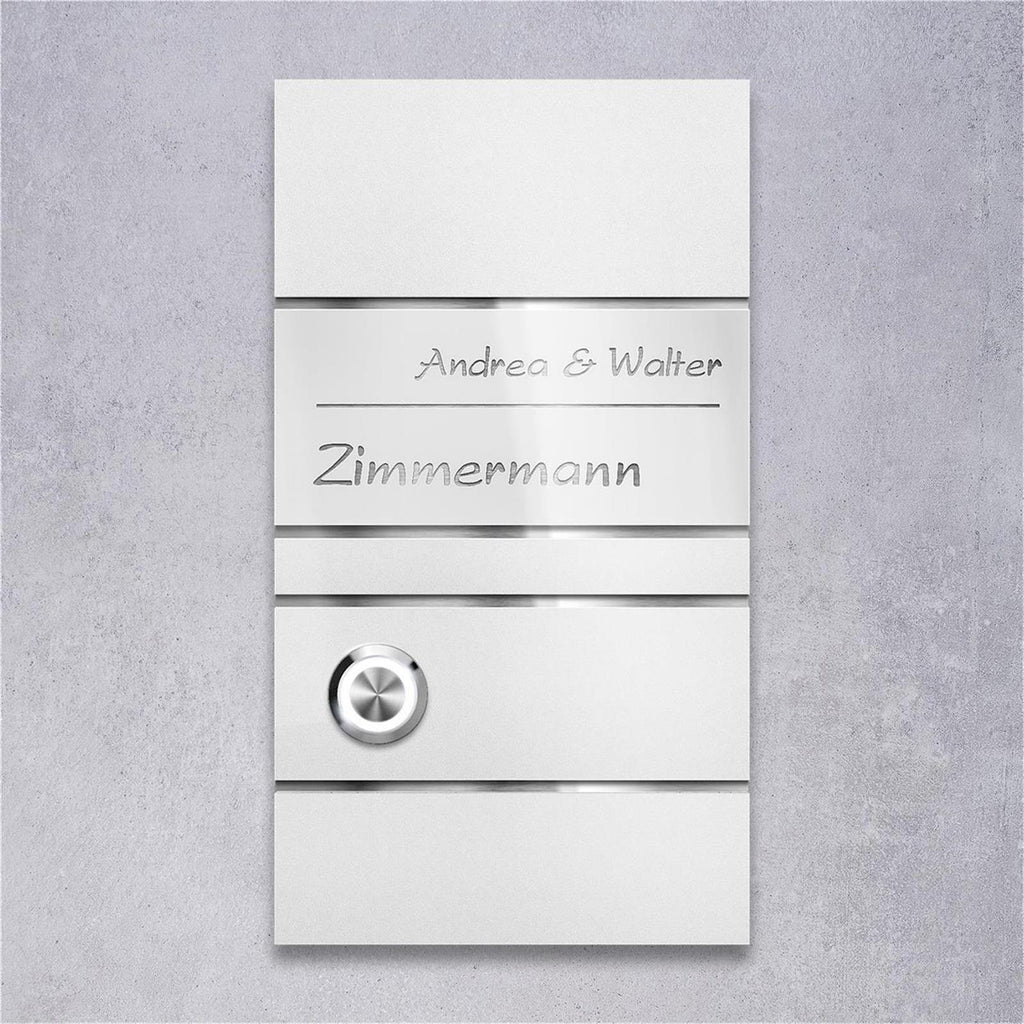 Metzler Design Türklingel mit Gravur | Ava Slim