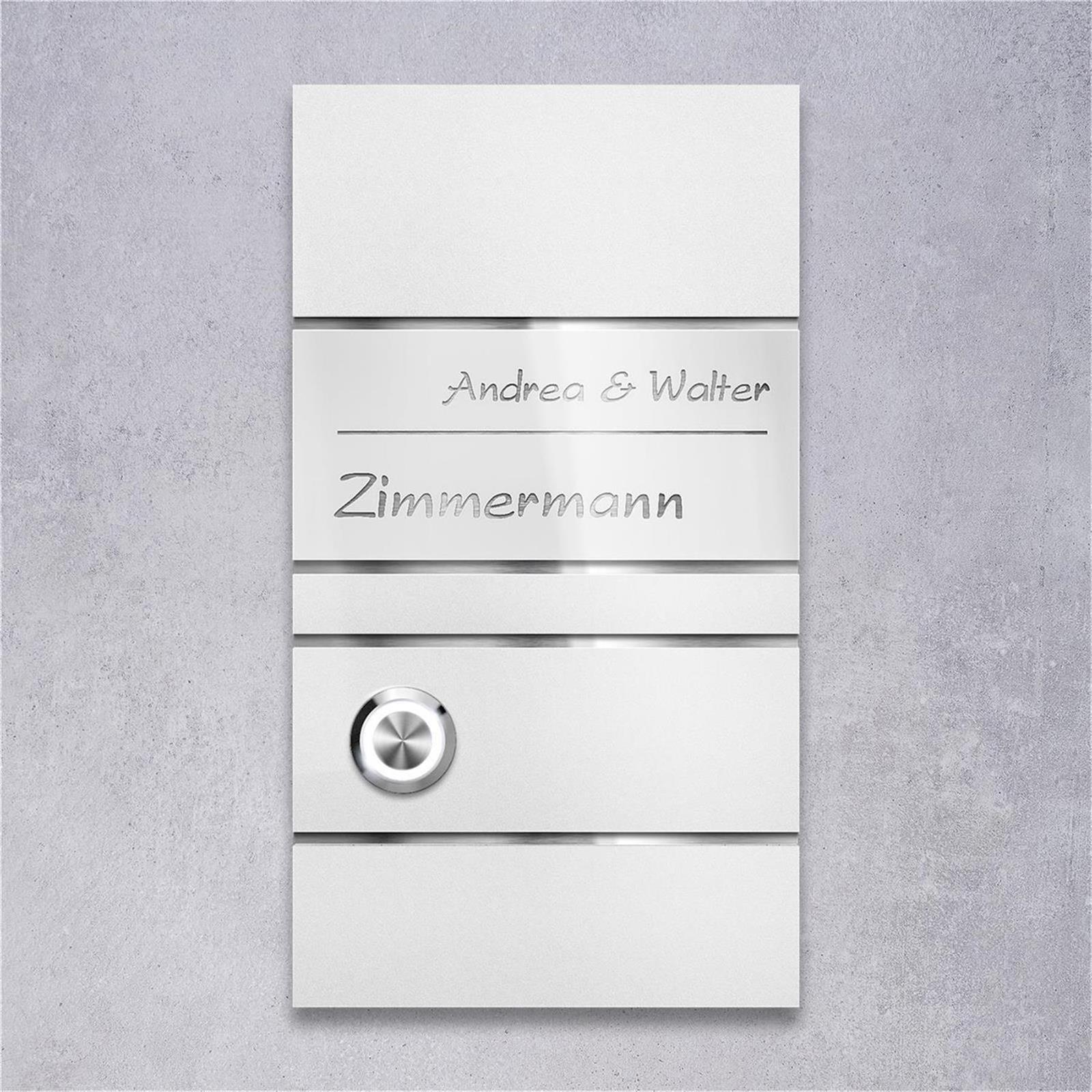 Metzler Design Türklingel mit Gravur | Ava Slim