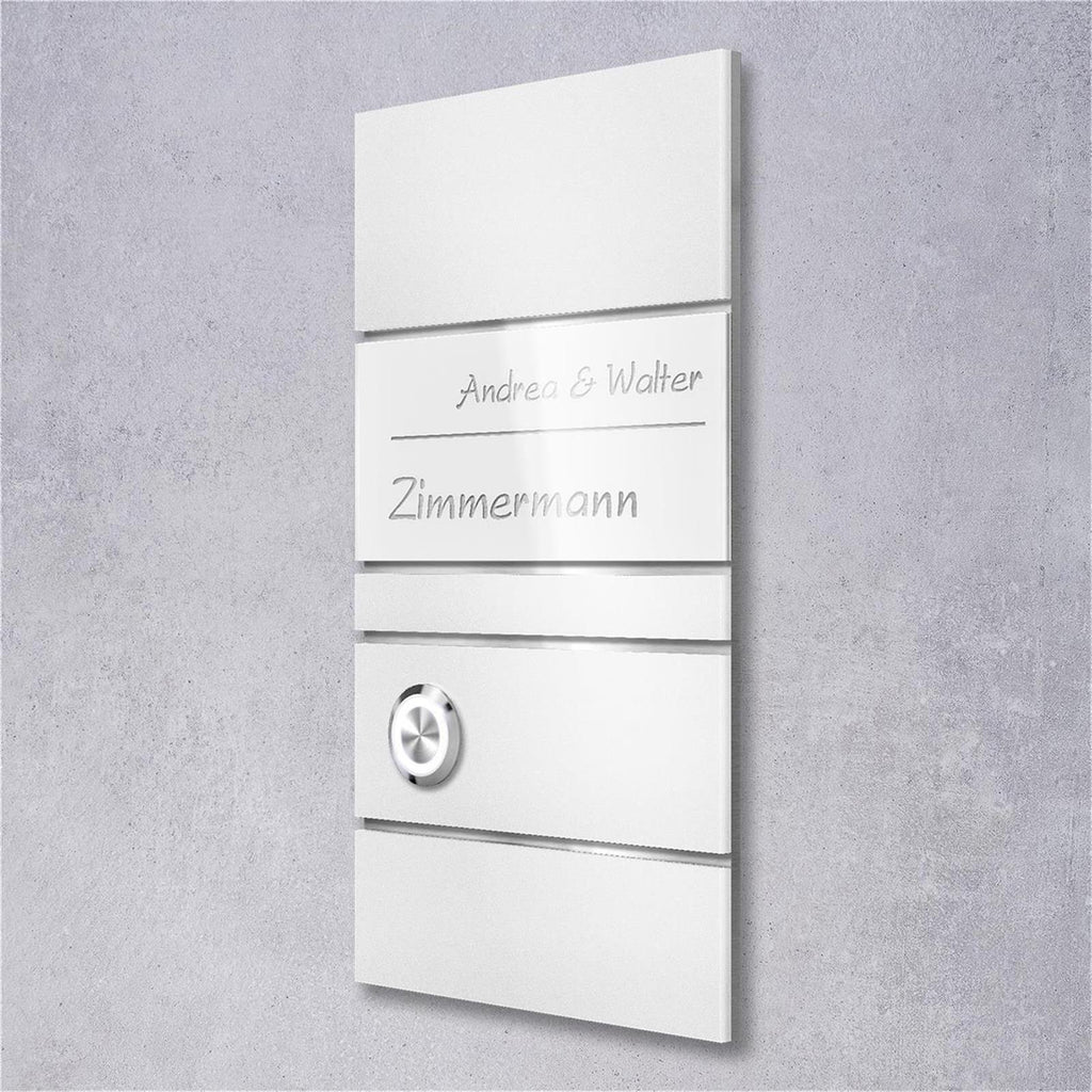 Metzler Design Türklingel mit Gravur | Ava Slim