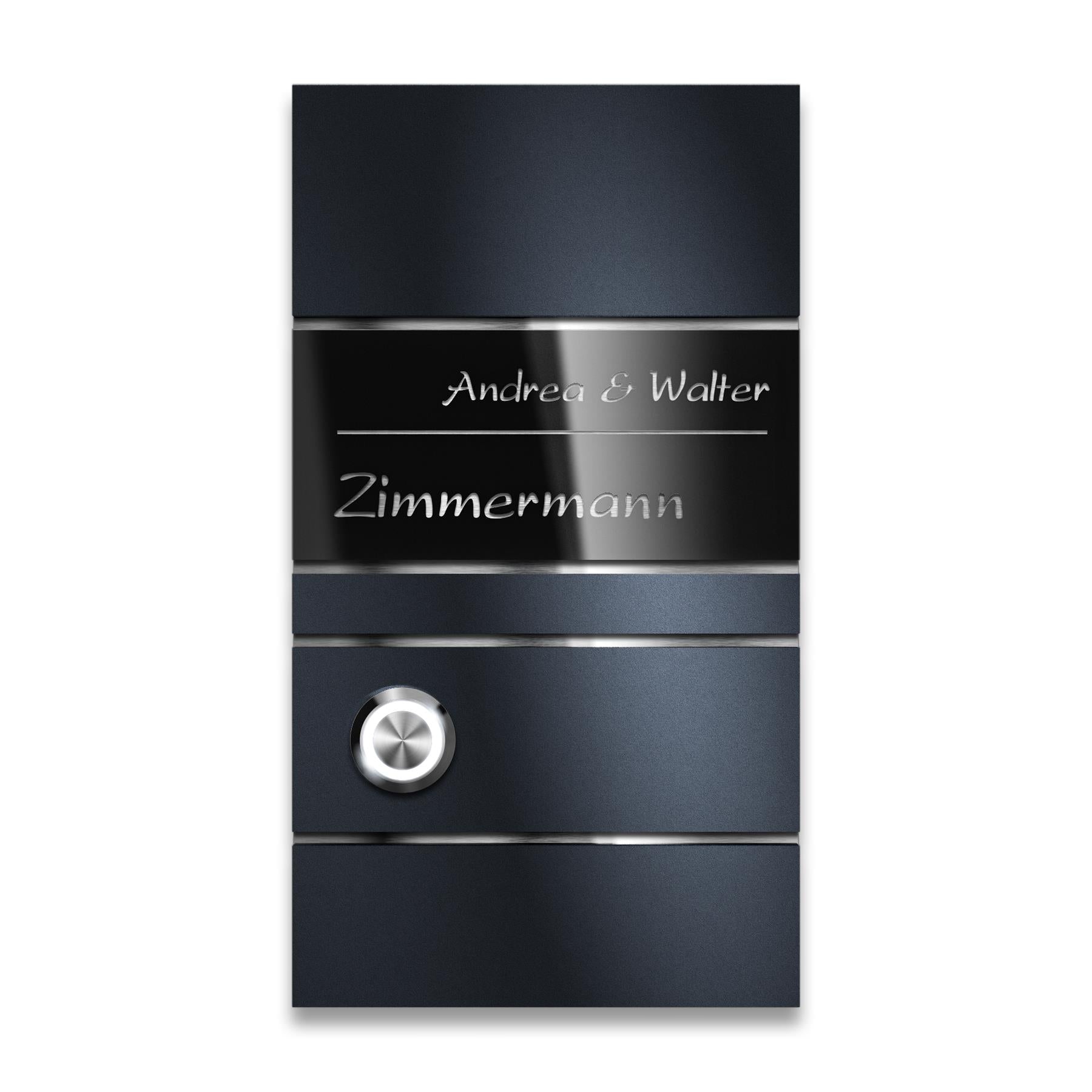Metzler Design Türklingel mit Gravur | Ava Slim