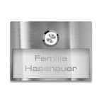 Metzler Türklingel Weiß austauschbares Namensschild Gravur | Otto Slim