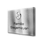 Metzler Aufputz Türklingel | personalisiert mit Gravur | Edelstahl-Taster mit LED | Vitus
