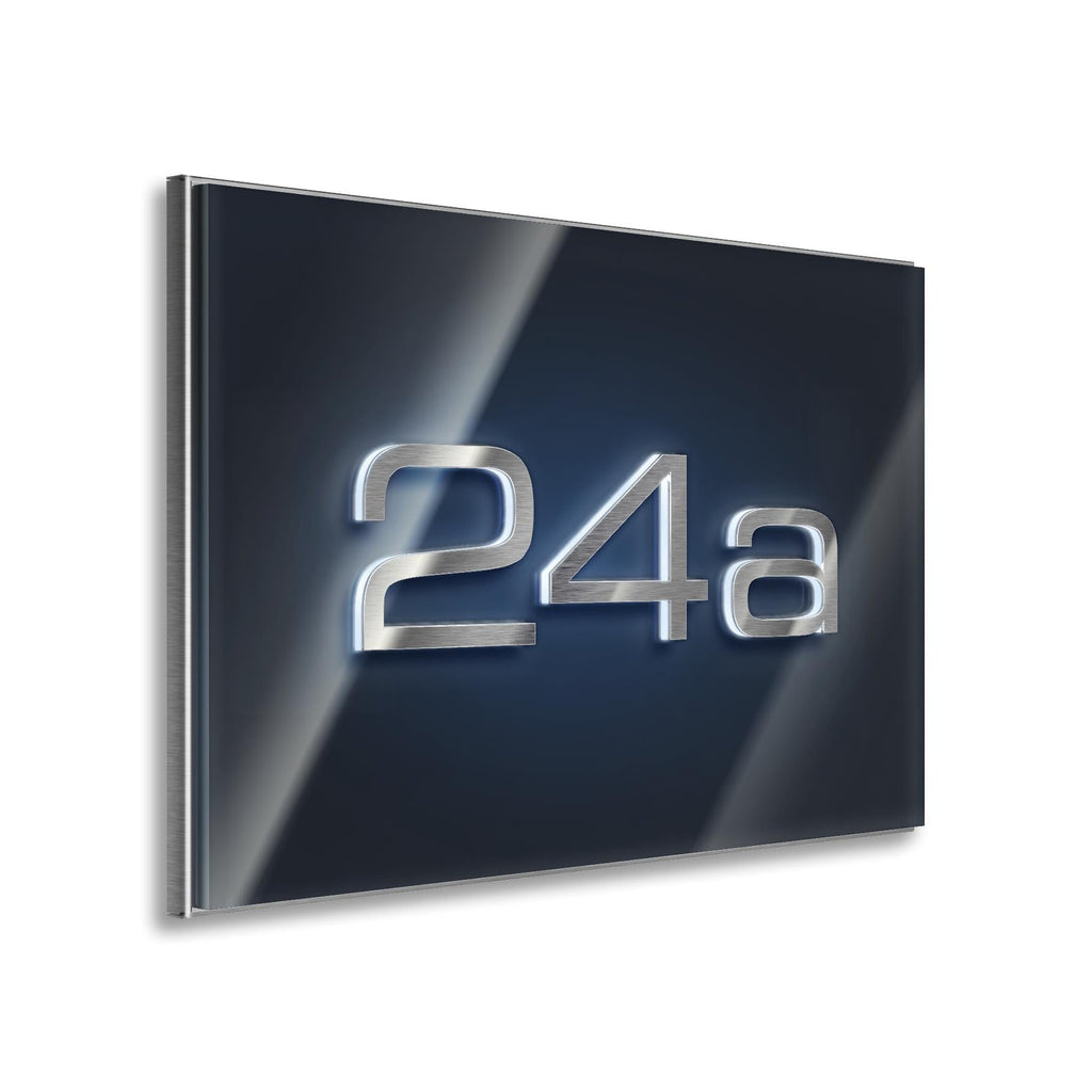 Metzler LED-Hausnummernschild aus Edelstahl 3-stellig in Anthrazit