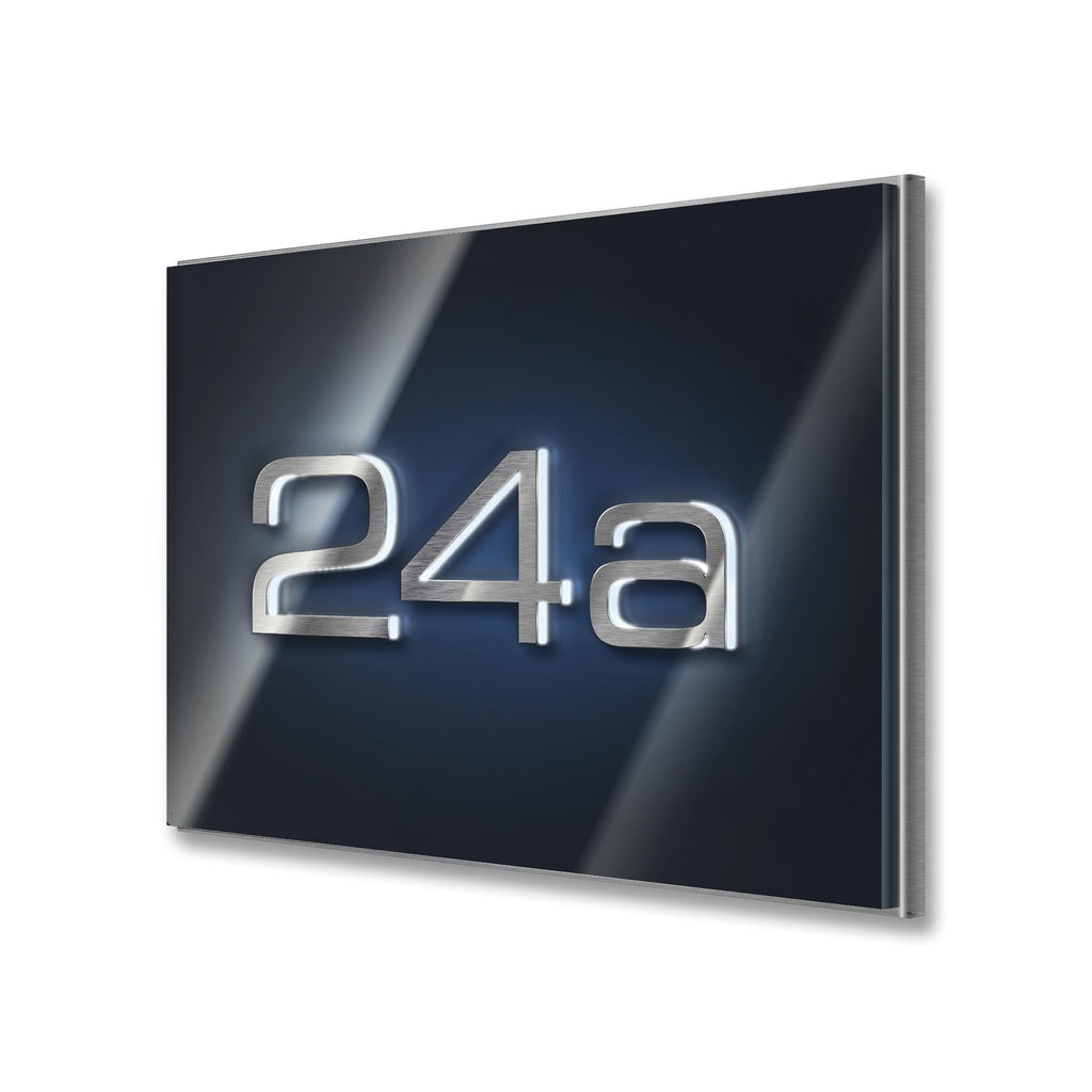 Metzler LED-Hausnummernschild aus Edelstahl 3-stellig in Anthrazit