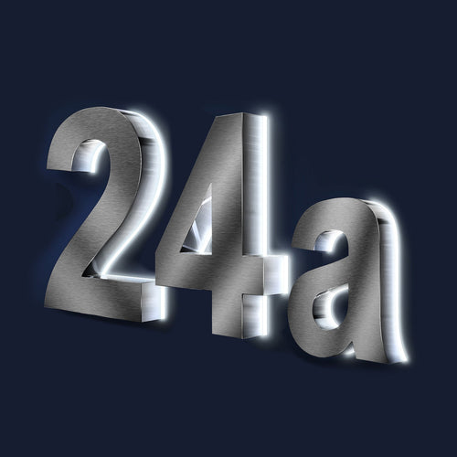 Metzler 3D Hausnummer Edelstahl LED Beleuchtung Höhe 20 cm