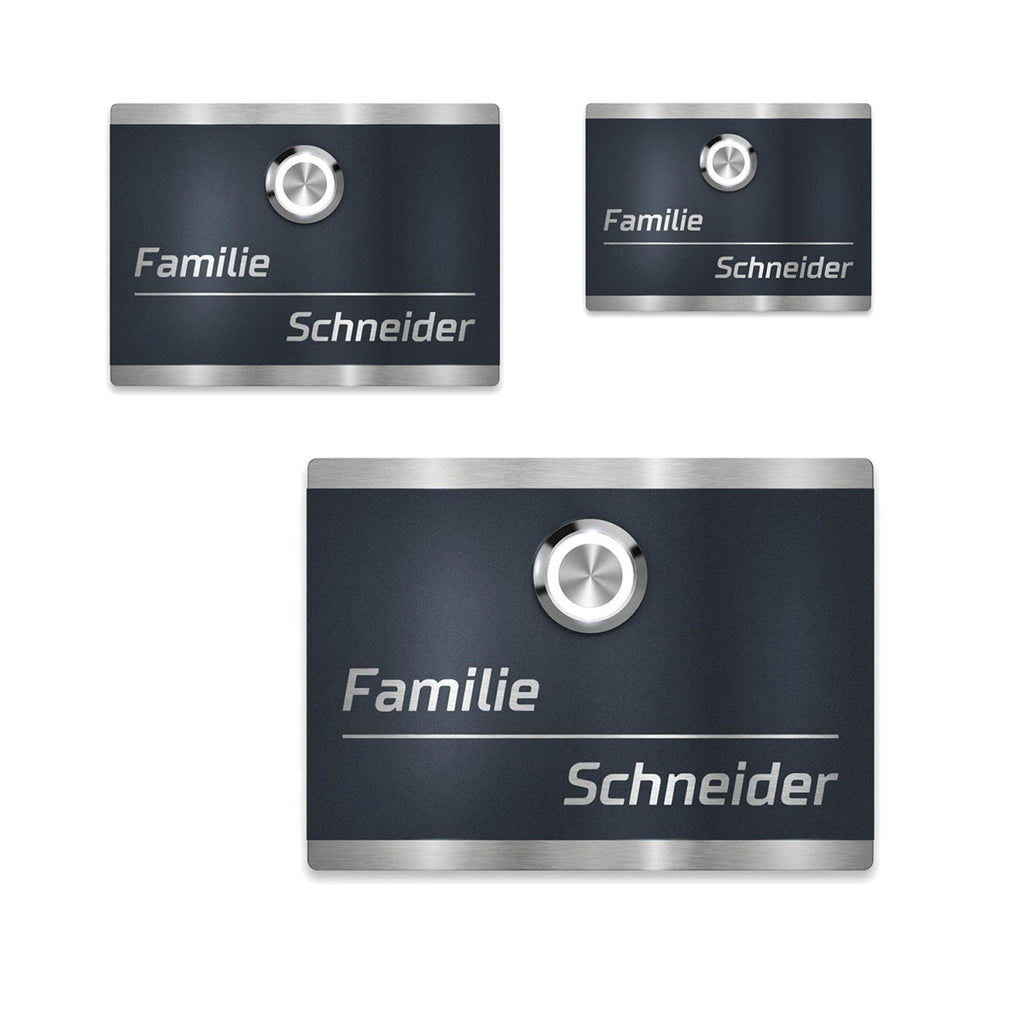 Metzler Türklingel Edelstahl Anthrazit LED Größe wählbar | Heidi