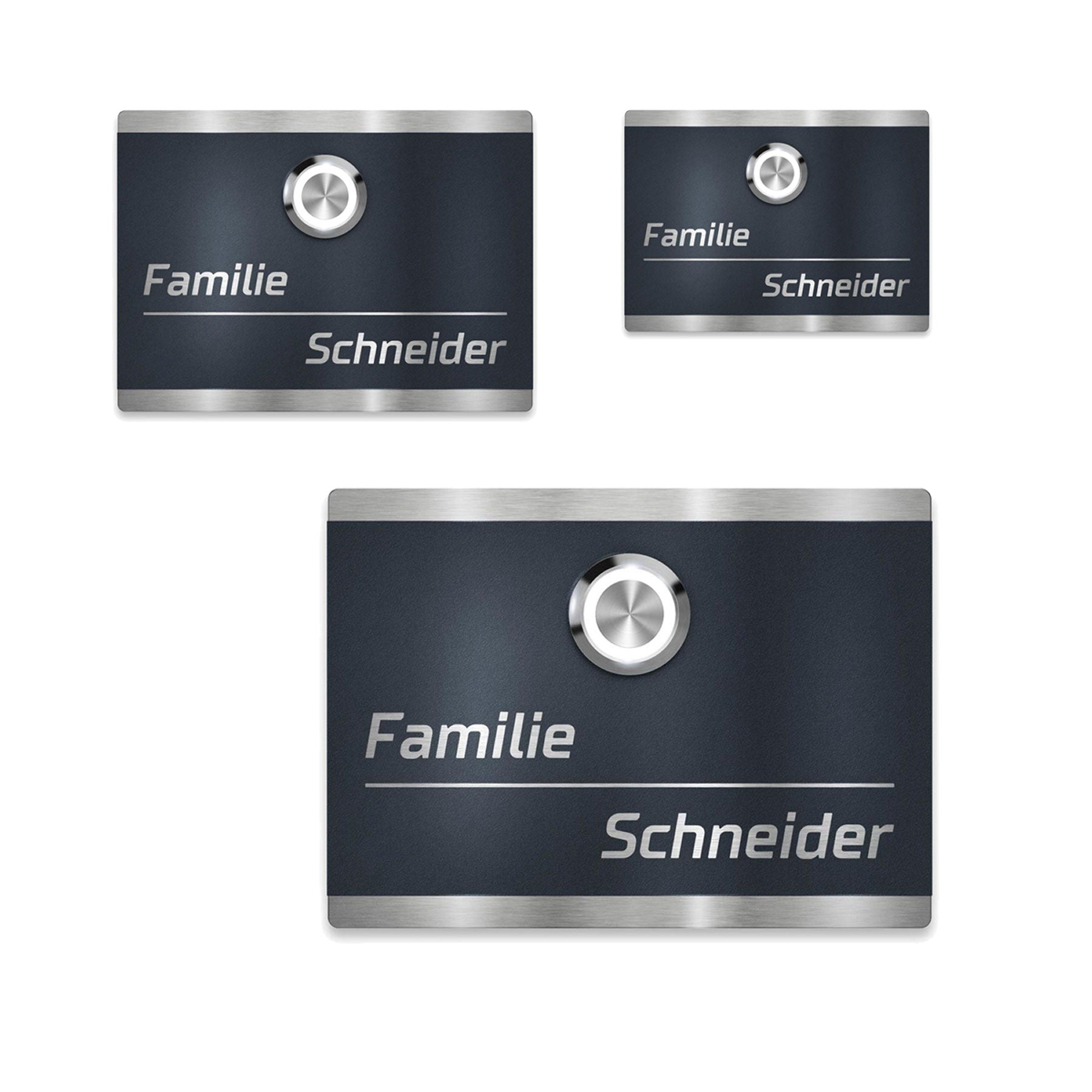 Metzler Türklingel Edelstahl Anthrazit LED Größe wählbar | Heidi