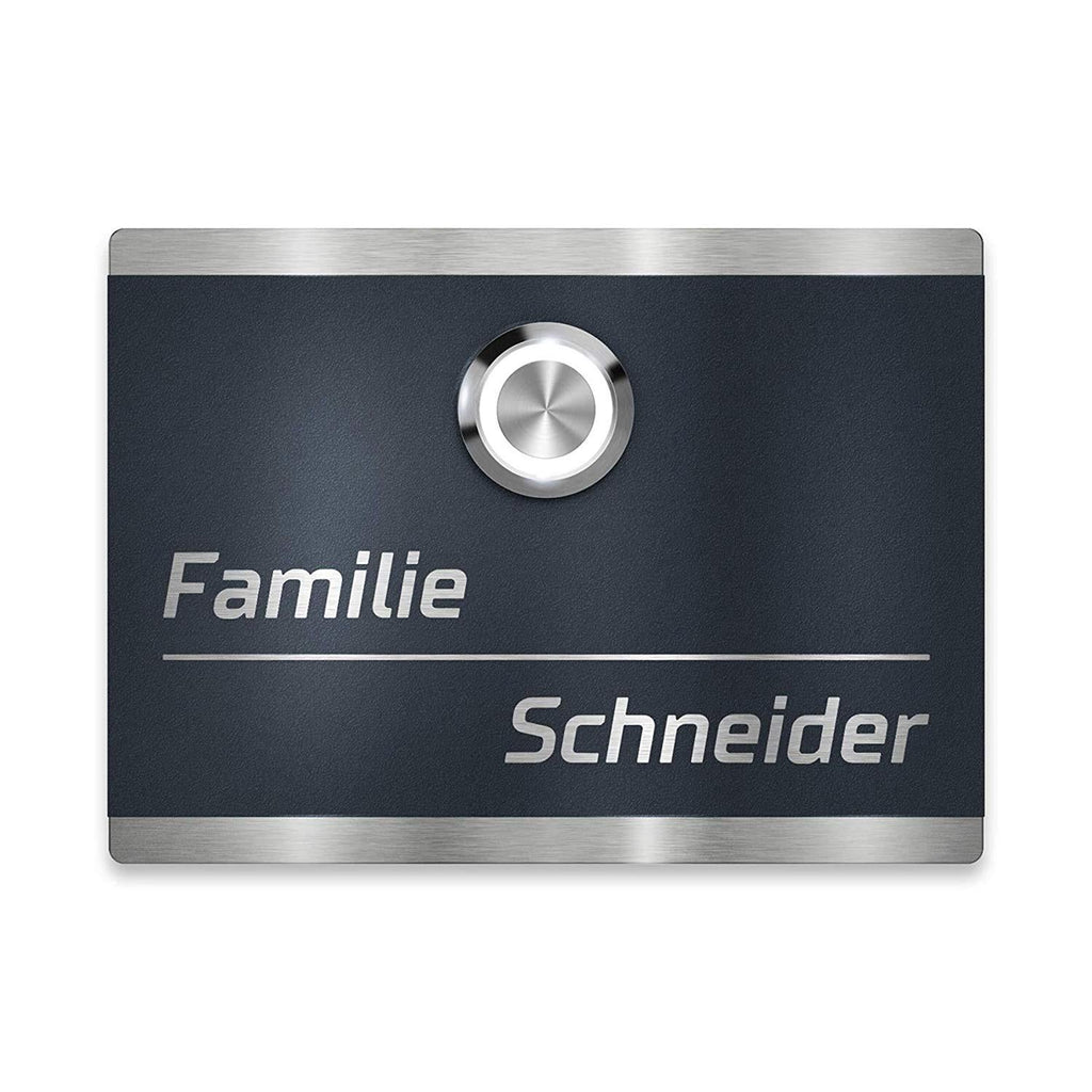 Metzler Türklingel Edelstahl Anthrazit LED Größe wählbar | Heidi