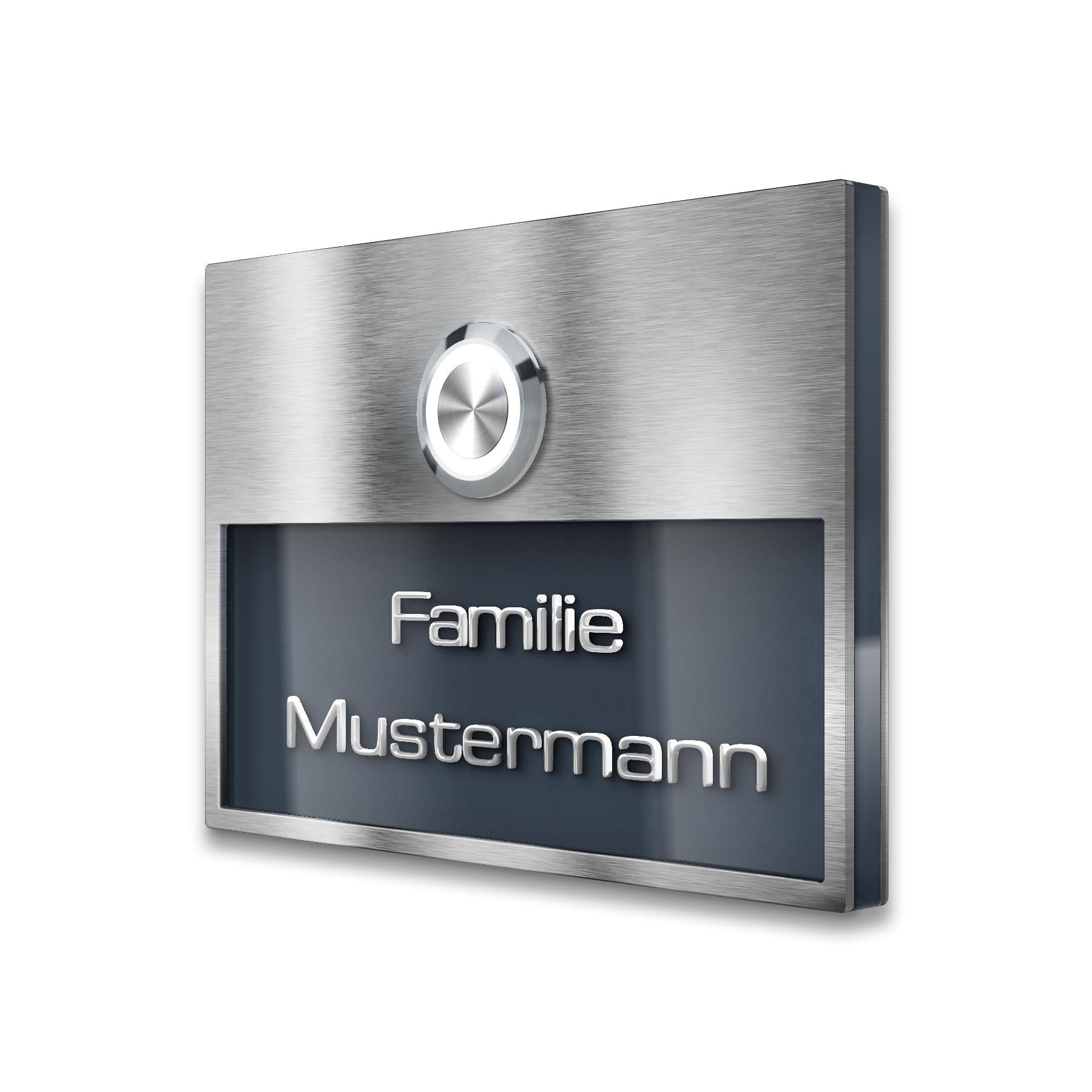 Metzler LED Türklingel Edelstahl Anthrazit 3D-Gravur optional | Otto