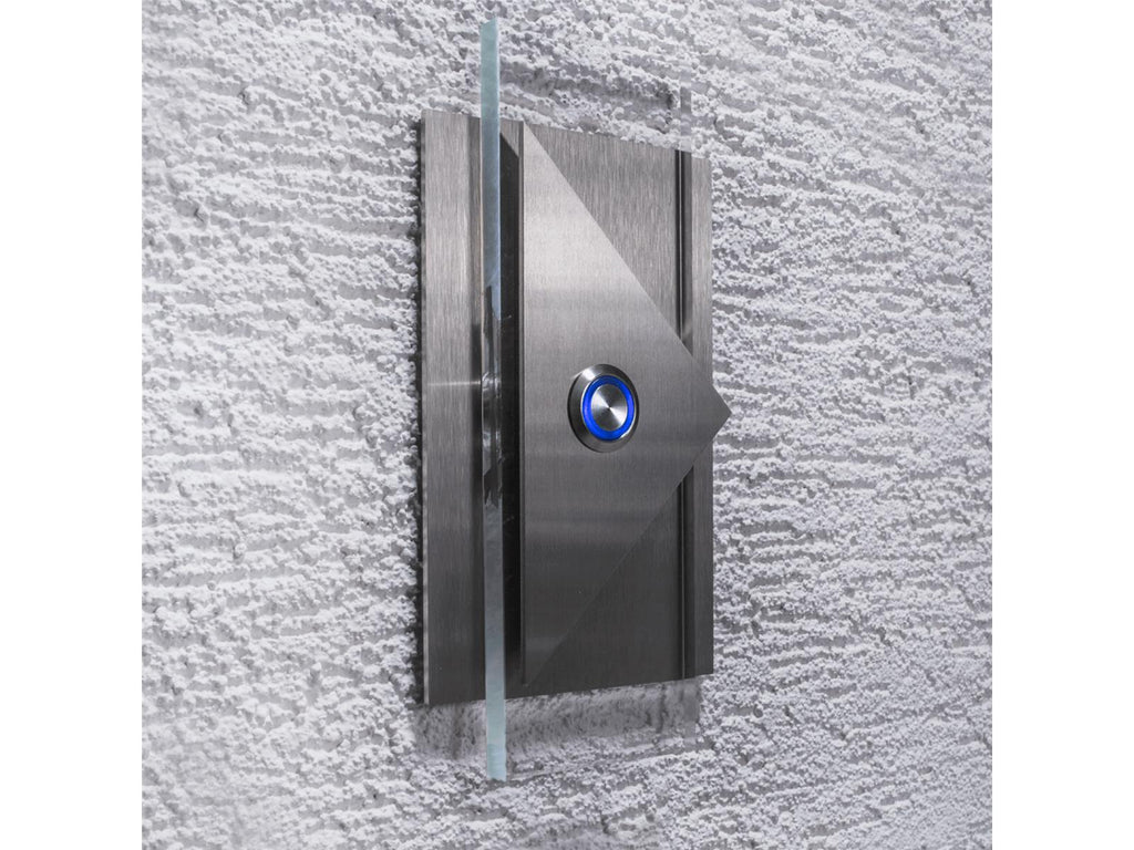 Design Türklingelschild aus Edelstahl