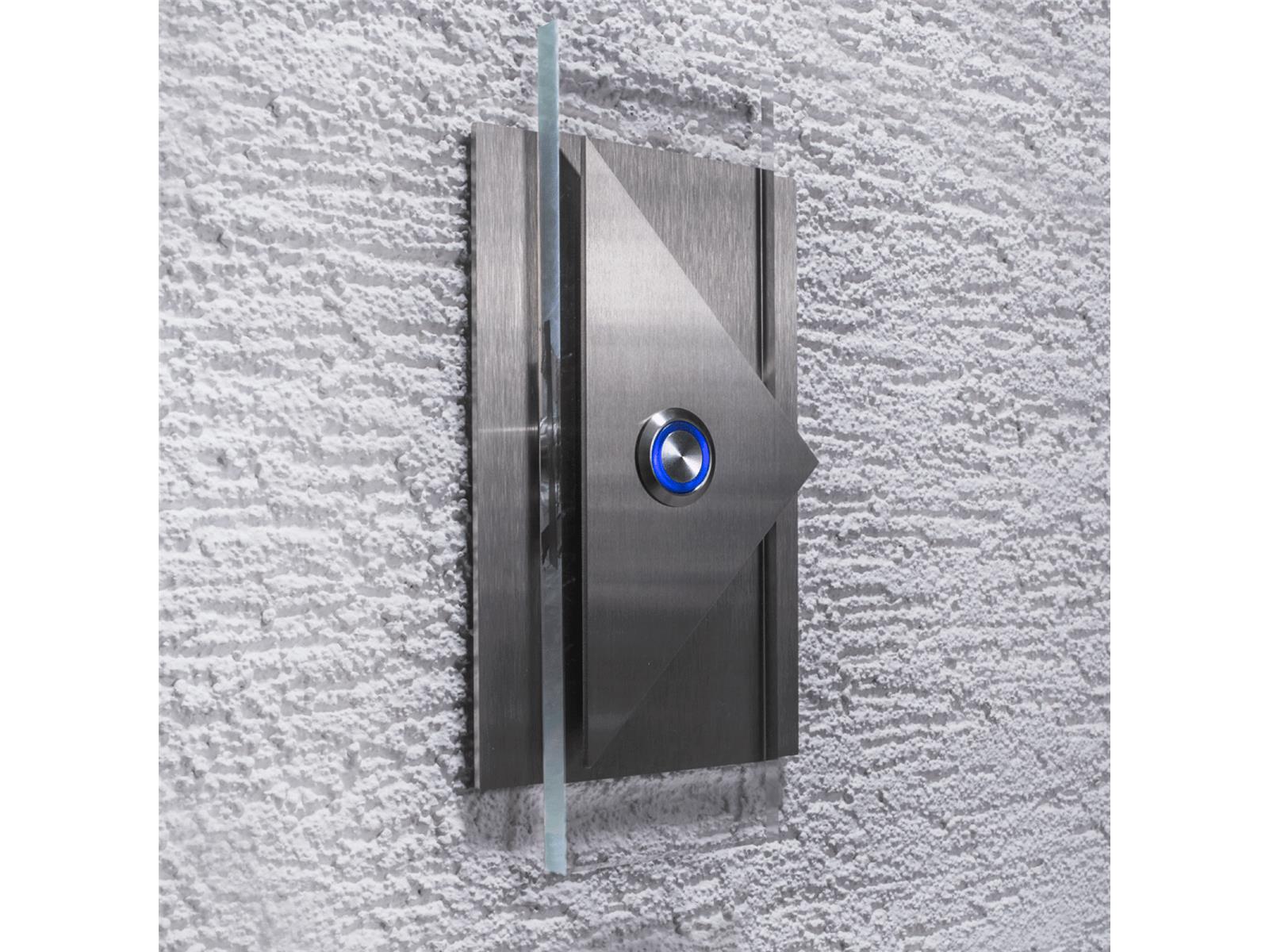 Design Türklingelschild aus Edelstahl