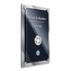 Metzler Klingelschild Anthrazit mit zwei LED-Tastern 3D-Gravur | Julius
