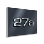 LED-Hausnummernschild mit 3D-Ziffern aus Edelstahl 3-stellig in Anthrazit