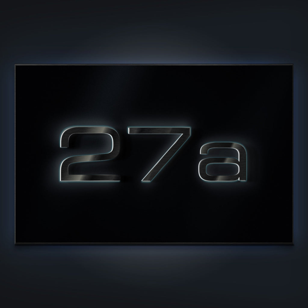 LED-Hausnummernschild mit 3D-Ziffern aus Edelstahl 3-stellig in Anthrazit