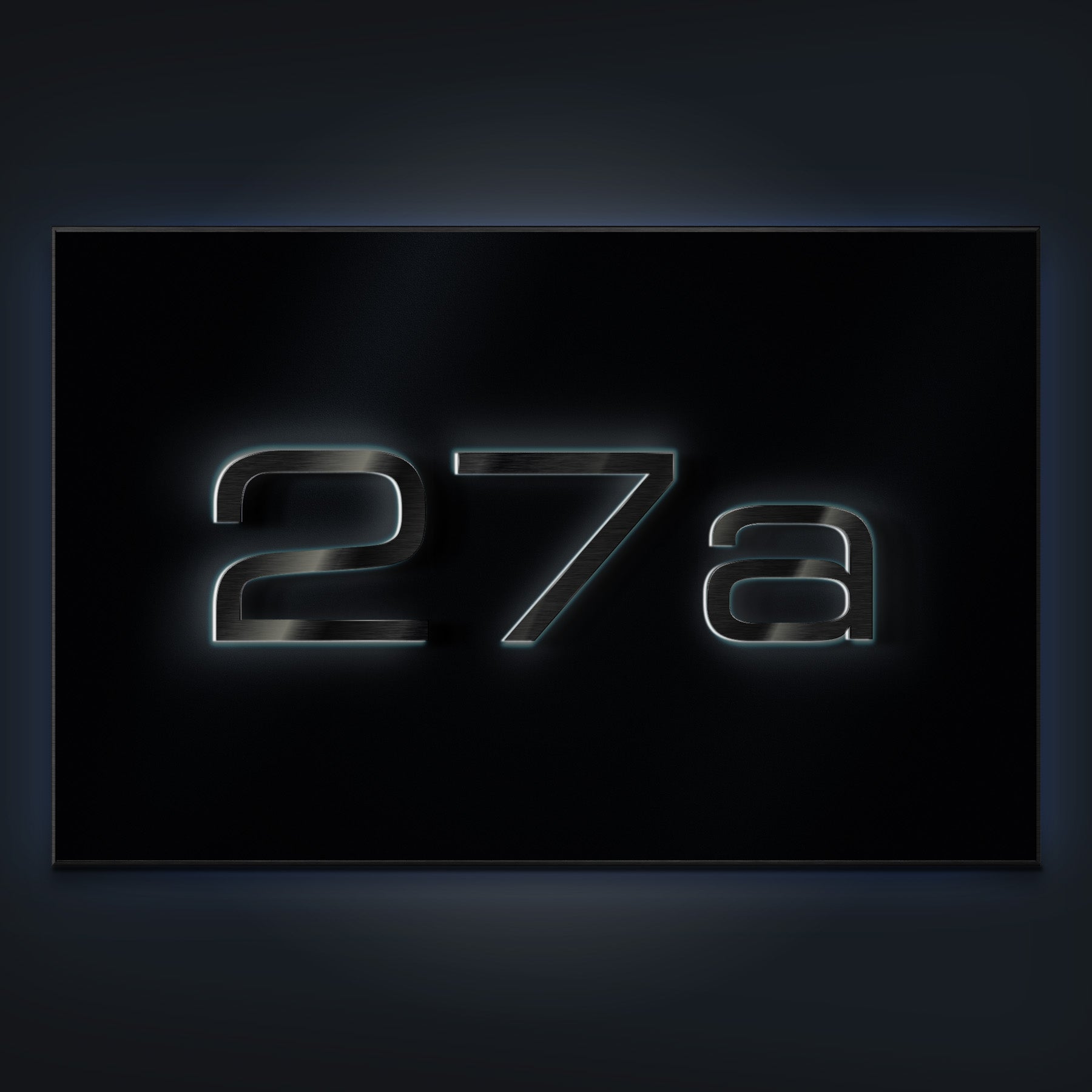 LED-Hausnummernschild mit 3D-Ziffern aus Edelstahl 3-stellig in Anthrazit