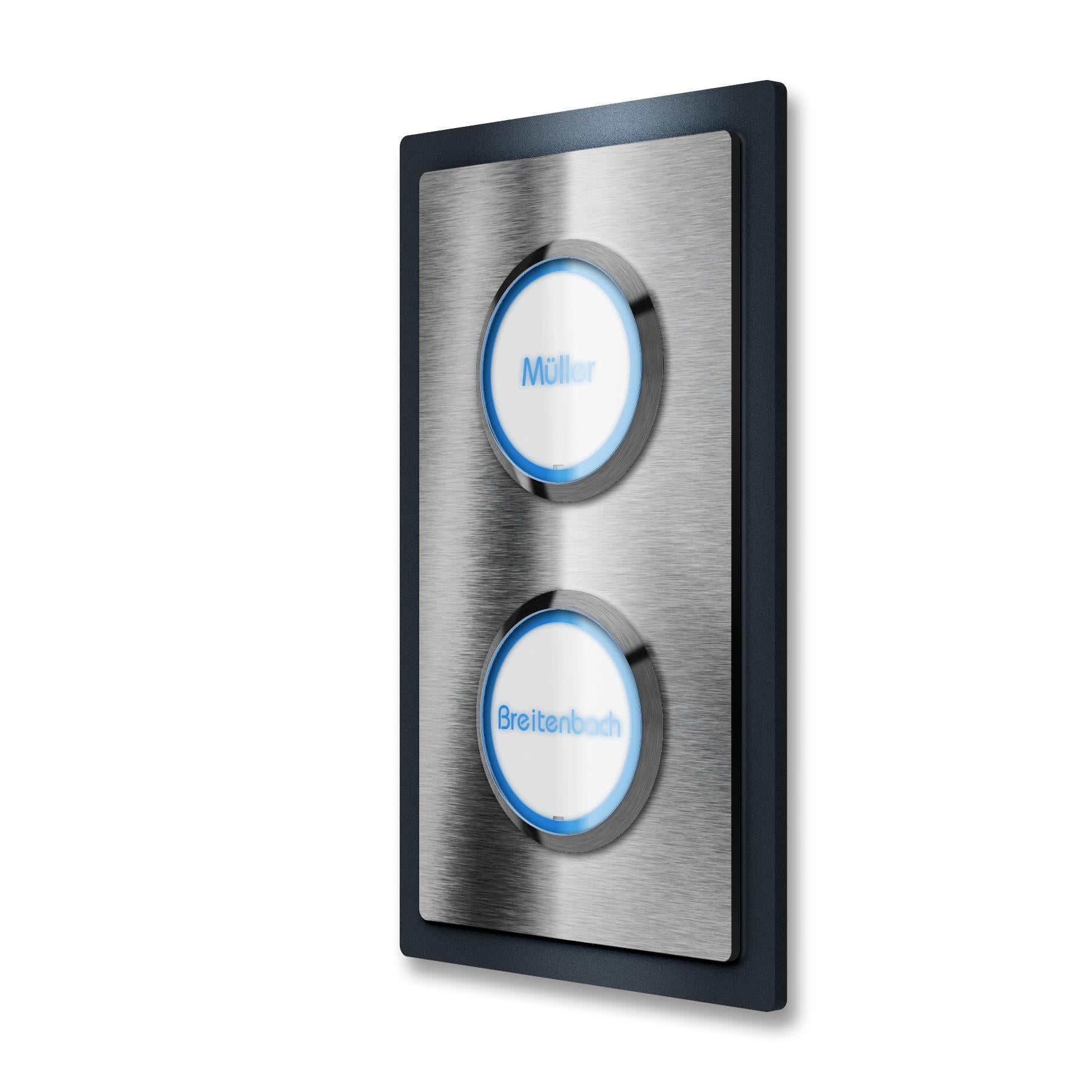 Zweifache LED-Klingel - Design Klingelplatte inkl. XL-Drucktaster