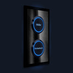 Zweifache LED-Klingel - Design Klingelplatte inkl. XL-Drucktaster