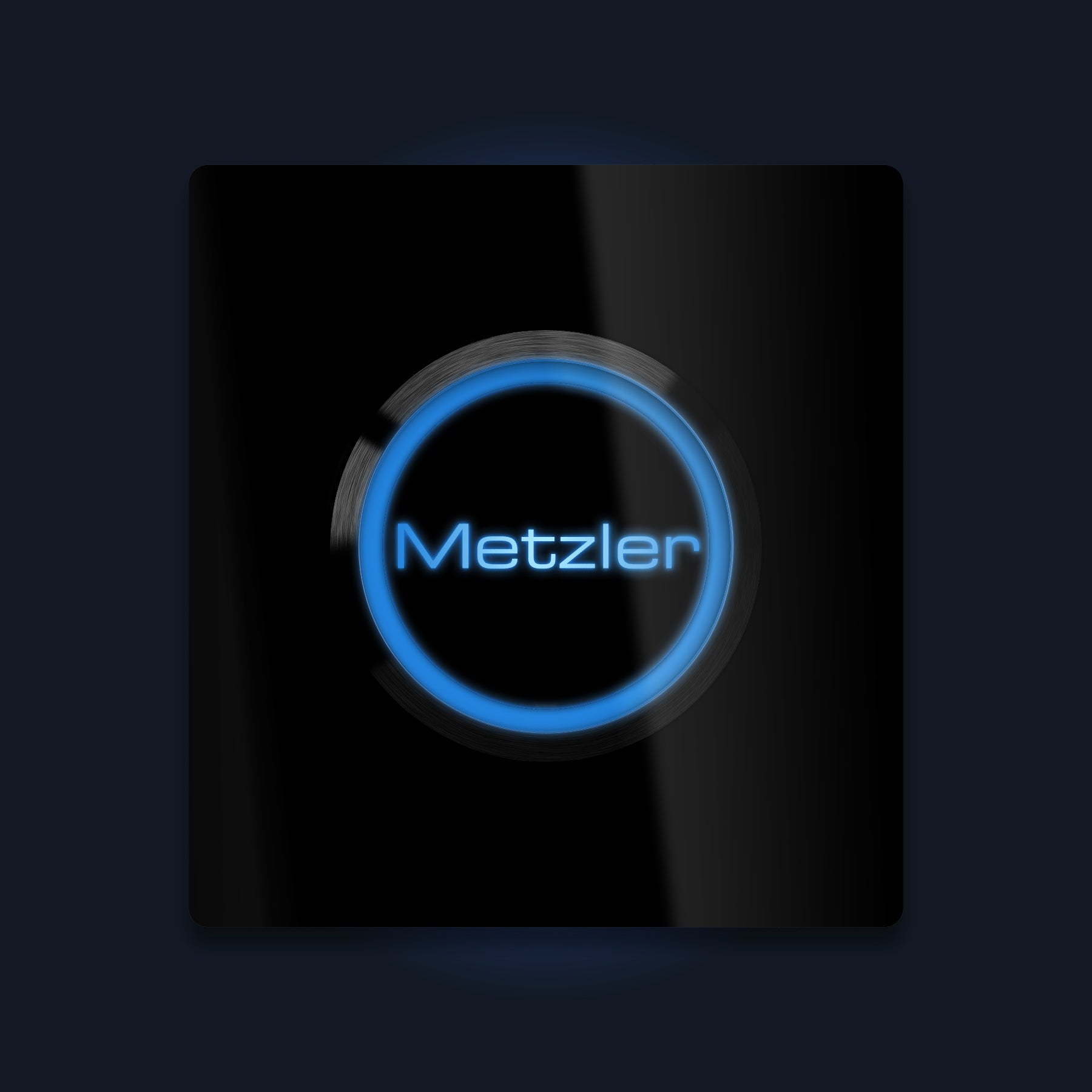 Metzler quadratische Türklingel mit LED Gravur + Klingeltaster | Luna