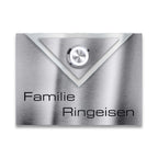 Metzler Design Klingelschild mit Gravur + LED-Drucktaster optional | Velora