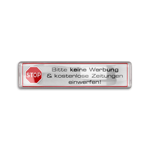 3D-Aufkleber - Bitte keine Werbung & kostenlose Zeitungen - einzeln verpackt