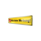 3D-Aufkleber - Bitte keine Werbung - gelb
