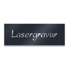 Metzler Namensschild Briefkastenschild Edelstahl in Anthrazit Lasergravur