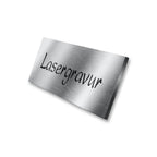 Namensschild groß 100 x 40 mm | aus Edelstahl mit Lasergravur