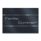 Namensschild in Anthrazit mit Lasergravur
