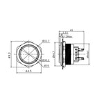 Metzler - Drucktaster 40mm - LED Ringbeleuchtung Gelb - IP67 IK10 - Edelstahl - 2-polig - Hervorstehend - Lötkontakte
