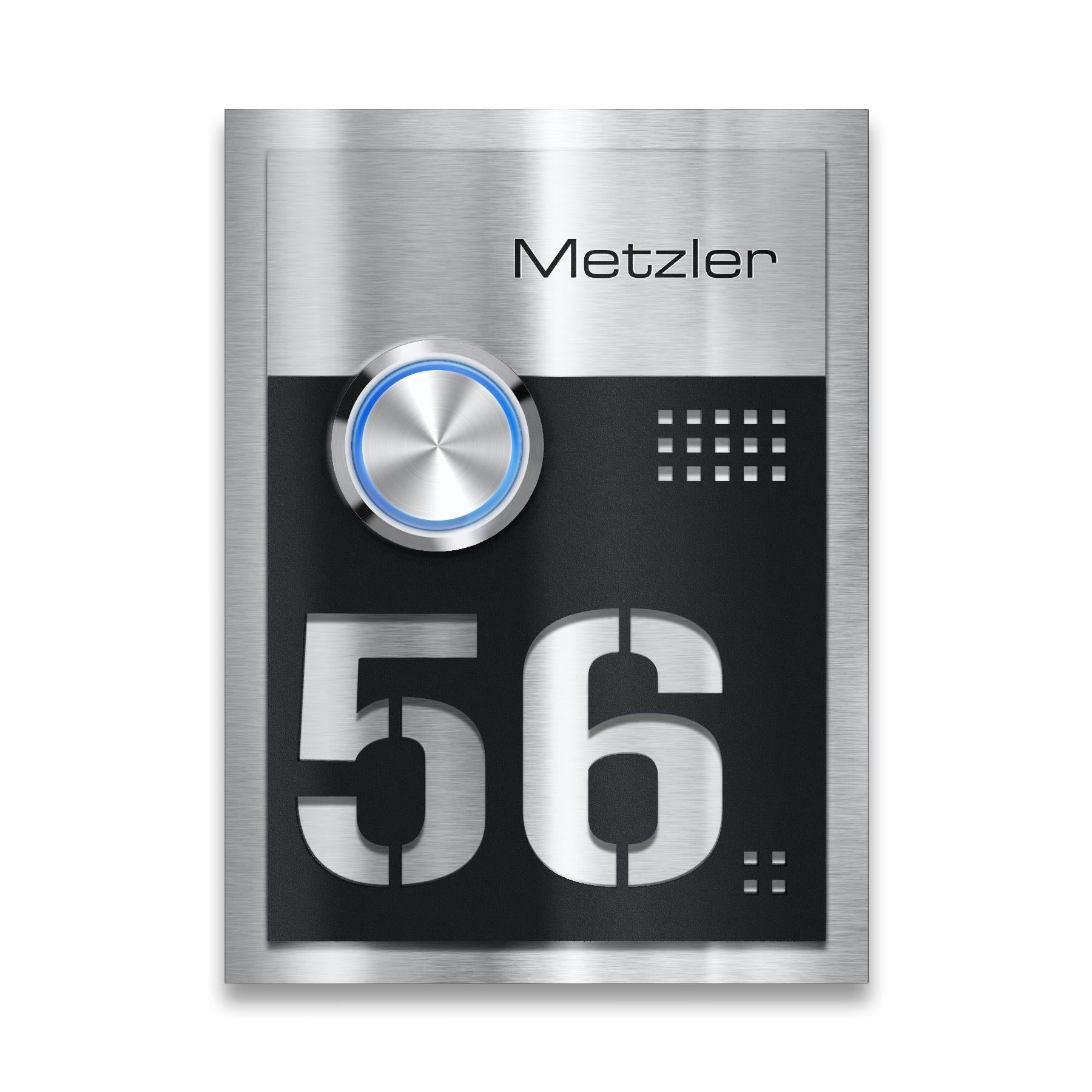 Design Edelstahl Türklingel XXL-Klingel