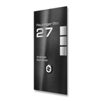 Metzler Design Klingelschild Edelstahl Schwarz Gravur | Talos